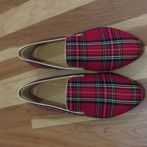 J crew plaid loafers size 8